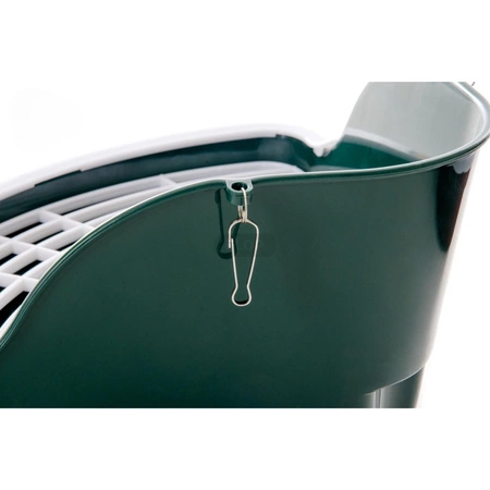 Zielona kuweta narożna z plastikowym rusztem