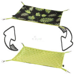 Hamak prostokątny w liście na czarnym tle