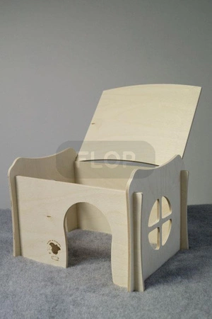 Domek z otwieranym dachem dla szynszyli