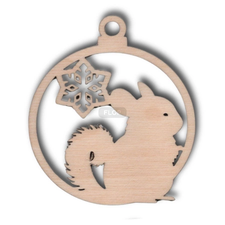 Świąteczna bombka - zawieszka z szynszylą - edycja 2025