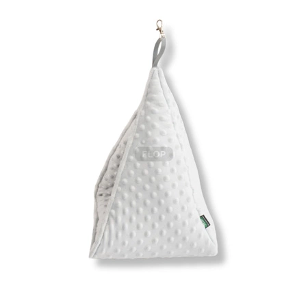 Wisząca piramida - domek z szarego polaru minki dla szynszyli