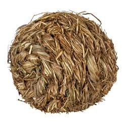 Piłka z trawy z dzwoneczkiem dla szynszyli 10 cm