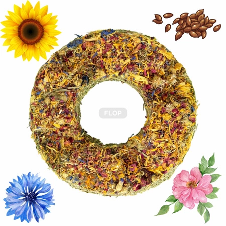 TIVO wielki wianek kwiatowy dla Szynszyli i koszatniczek 190g