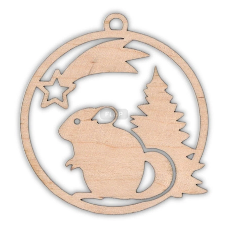 Świąteczna bombka - zawieszka z szynszylą