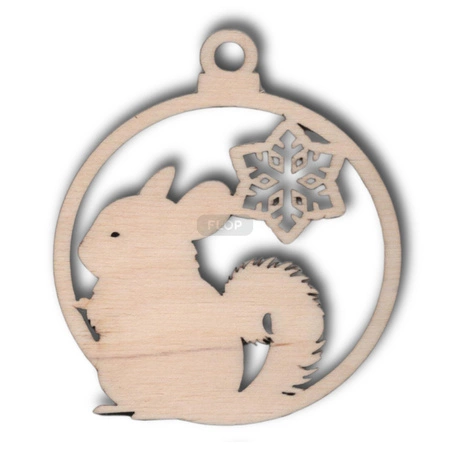 Świąteczna bombka - zawieszka z szynszylą - edycja 2025