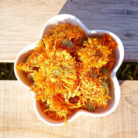 Nagietek (Calendula officinalis L.) kwiat 100g / pudełko 1200ml dla szynszyli i koszatniczek