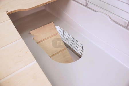 Piętrowa klatka 100x55x(h)93cm - szare kuwety, srebrne kraty