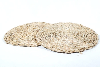 Okrągła mata dla szynszyli pleciona z trawy morskiej 20cm Toy4Joy