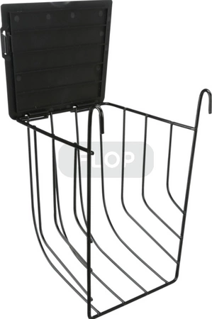 Mały podwieszany paśnik metalowy z pokrywką dla szynszyli