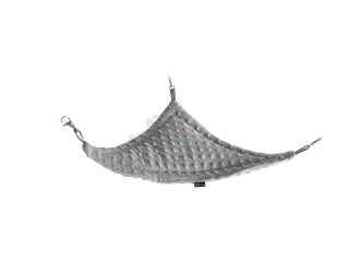 Narożny hamak z szarego polaru minki dla szynszyli