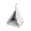Wisząca piramida - domek z szarego polaru minki dla szynszyli