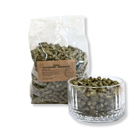 Zioła rutynowe – granulat ziołowy dla szynszyli i koszatniczek 500g