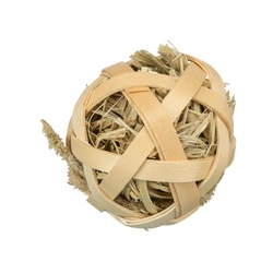 Piłka bambusowa z sianem Trixie 5 cm – naturalna zabawka dla gryzoni i królika