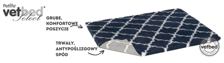 Vetbed® Non-Slip L (100x150cm) szary w czarne łapki