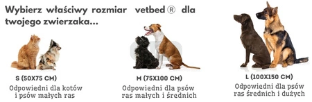 Vetbed® Non-Slip S (50x75cm) szary w czarne łapki